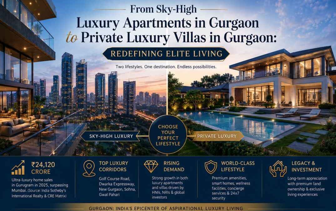From Sky-High Luxury Apartments in Gurgaon to Private Luxury Villas in Gurgaon: Redefining Elite Living